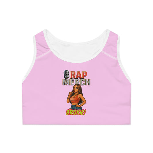 Stylish Pink Sports Bra for Fitness Enthusiasts, Workout Apparel, Activewear, Gym Clothing, Gift for Her