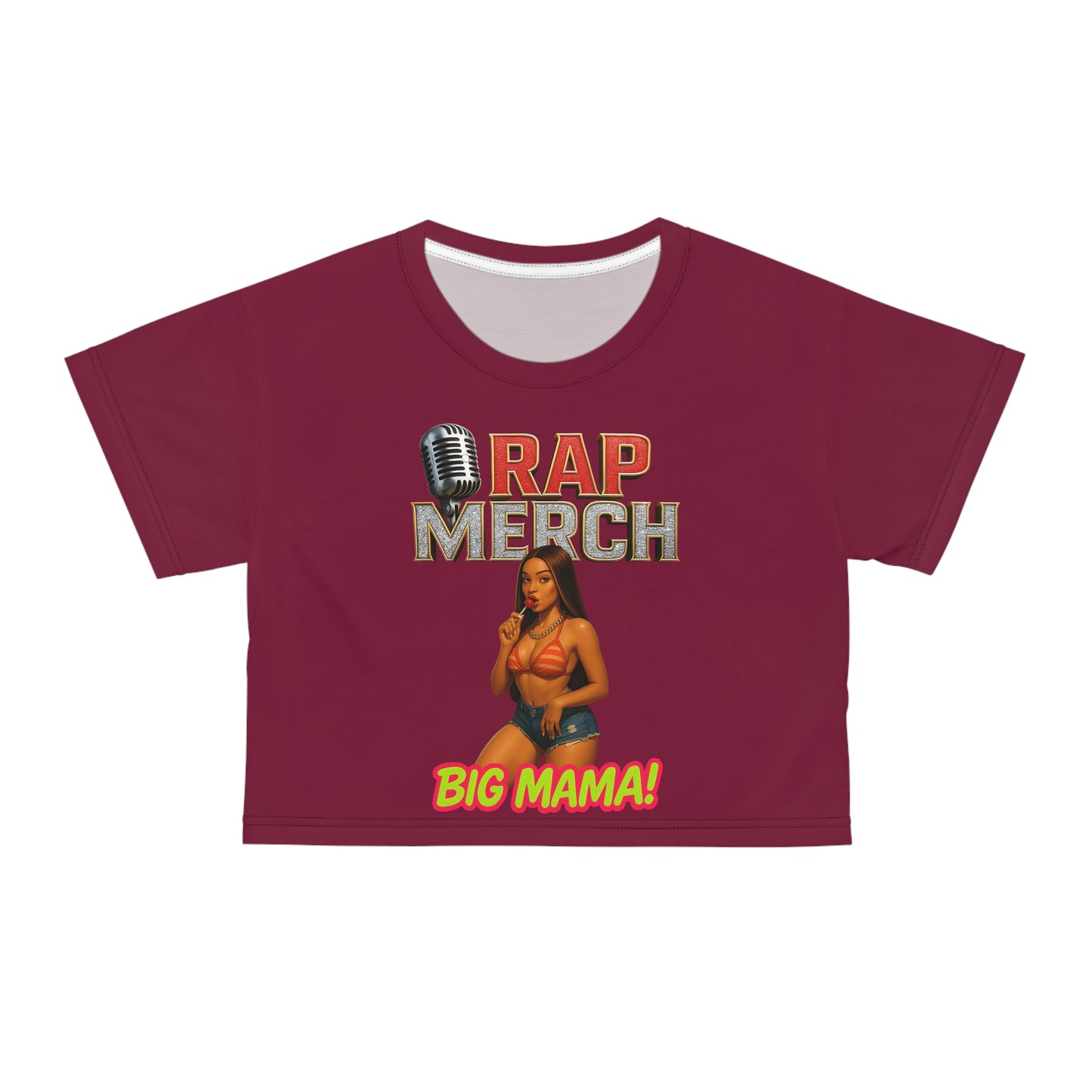 Big Mama Rap Merch Crop Tee - Trendy Streetwear, Music Lover Gift, Festival Outfit, Casual Summer Style, Hip Hop Apparel