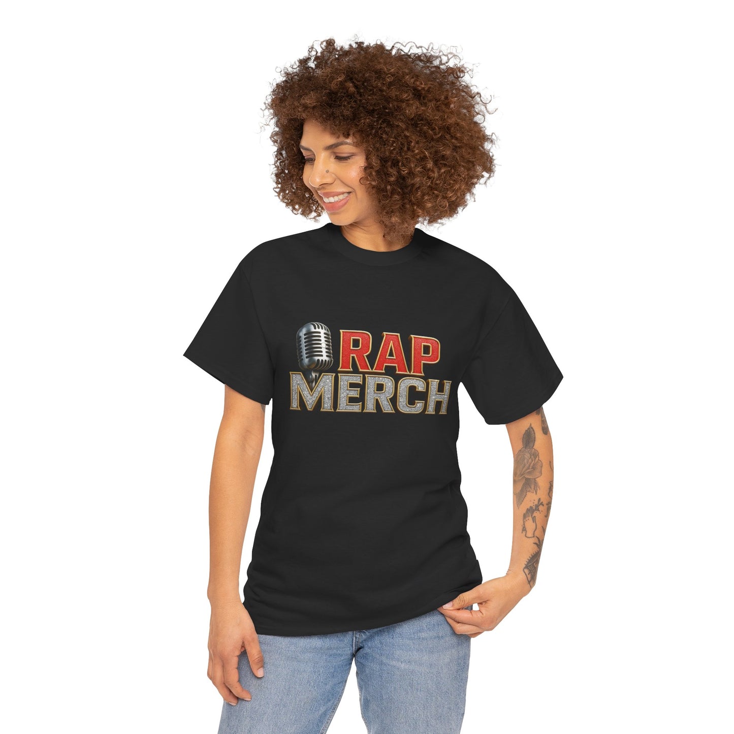 Rap Merch Unisex Heavy Cotton Tee - Hip Hop Style Shirt, Music Lover Gift, Streetwear Apparel, Festival Wear, Casual Outfit