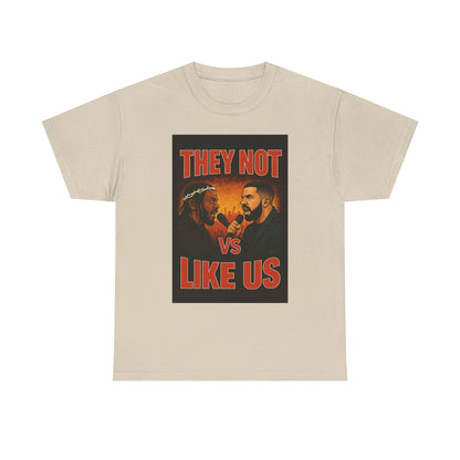 Unisex Graphic Tee - They Not Vs Like Us, Funny T-Shirt, Hip Hop Style, Gift for Music Lovers, Casual Wear, Streetwear