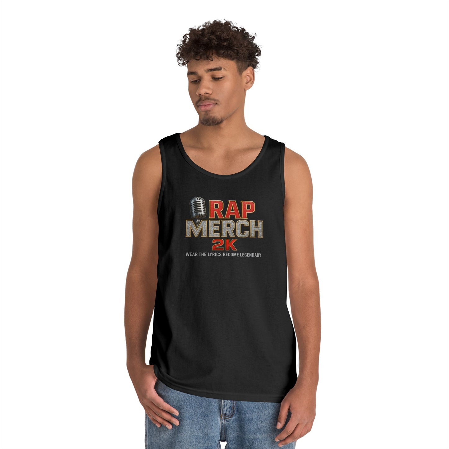 Rap Merch Unisex Heavy Cotton Tank Top | Comfortable Music Apparel, Gift for Rap Fans, Casual Wear, Summer Top, Concert Outfit