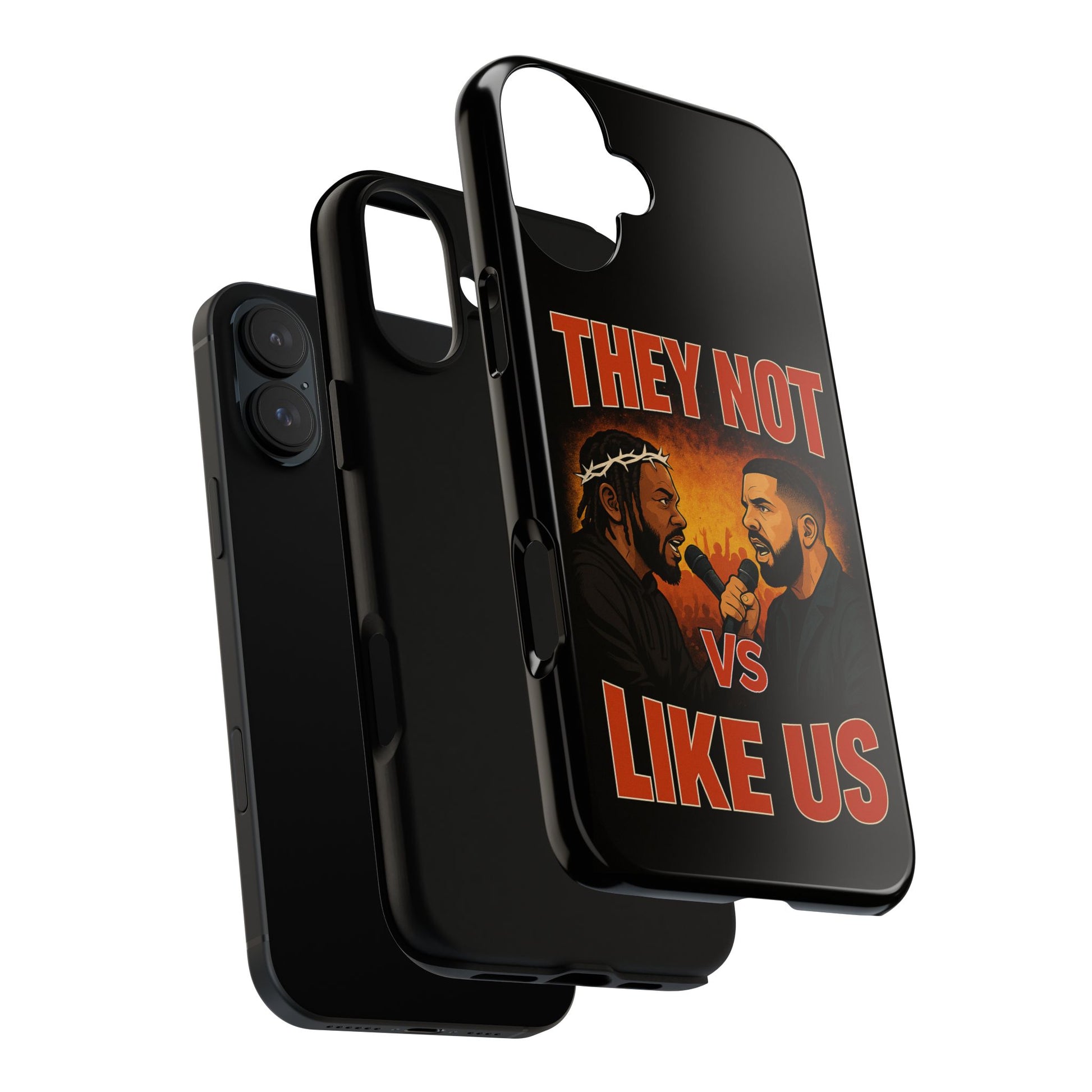 "Tough phone case, durable iPhone cover with funny design, perfect gift for Drake fans.