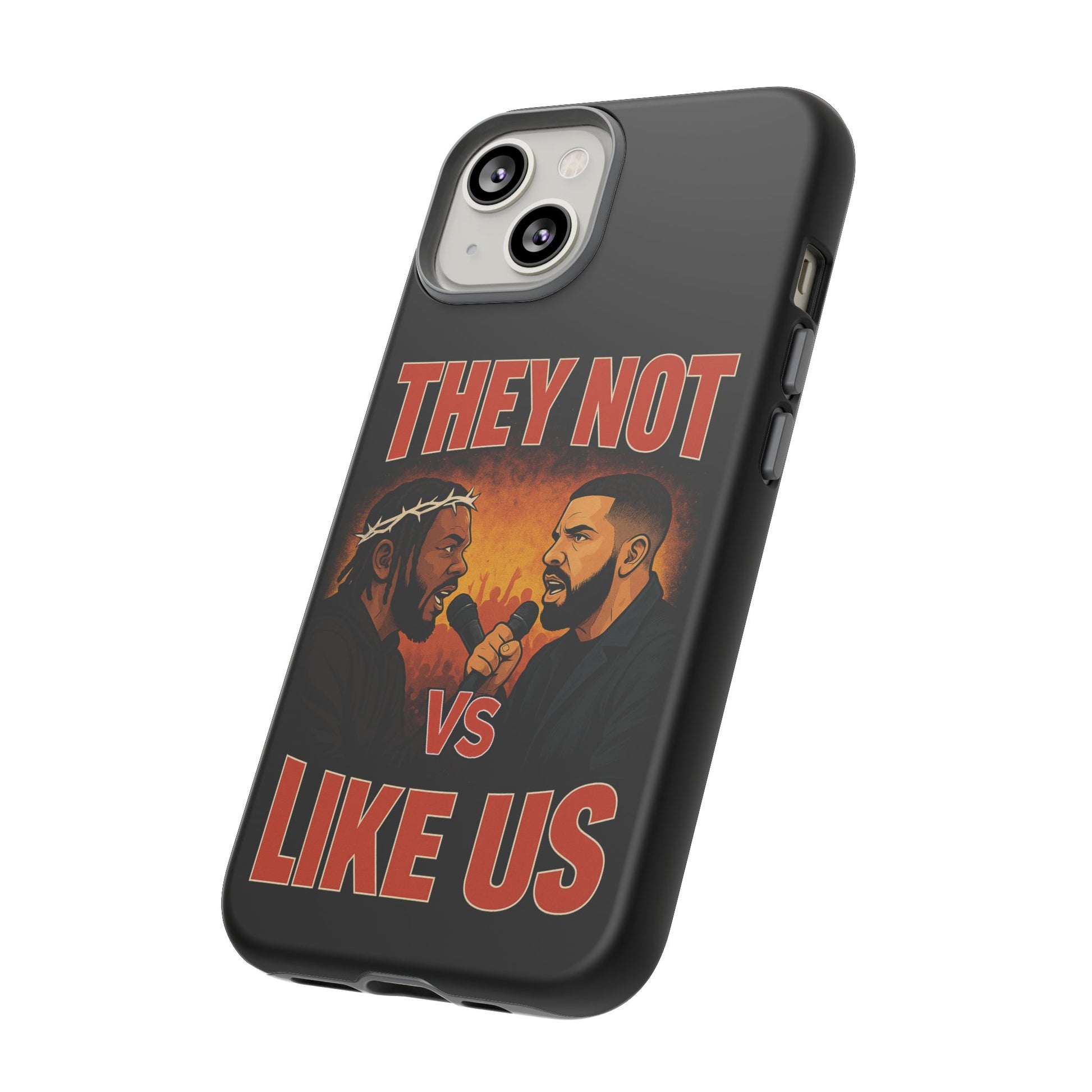 "Tough phone case, durable iPhone cover with funny design, perfect gift for Drake fans.