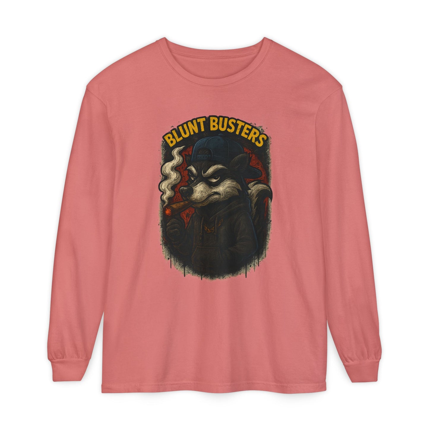 Retro Cartoon Long Sleeve T-Shirt for Casual Wear, Hipster Gift, Streetwear Style, Unisex Fashion, Graphic Tees, Blunt Busters Design