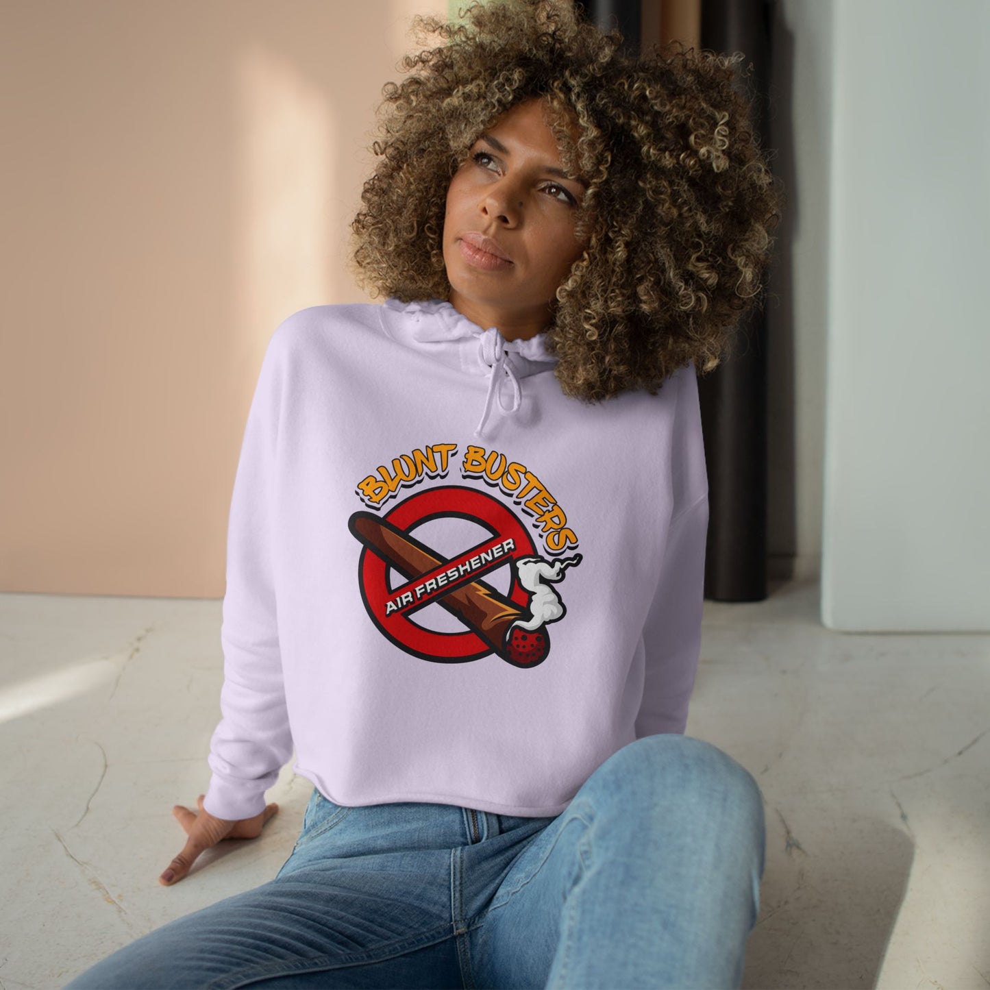 Women’s cropped Ghostbusters hoodie perfect for Halloween