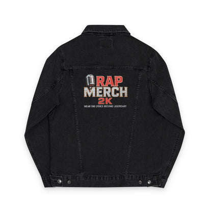 Embroidered RAP MERCH Denim Jacket