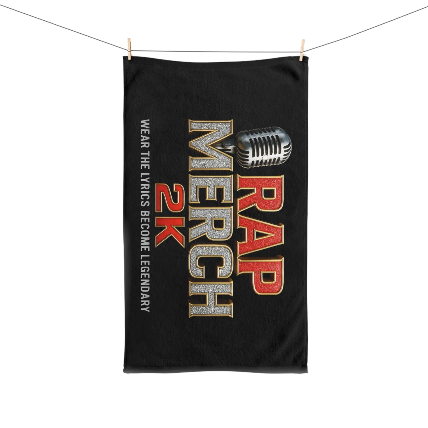 Rap Merch 2K Hand Towel - Music Lovers, Gift for Musicians, Home Decor, Kitchen Accessory, Music-themed Towel