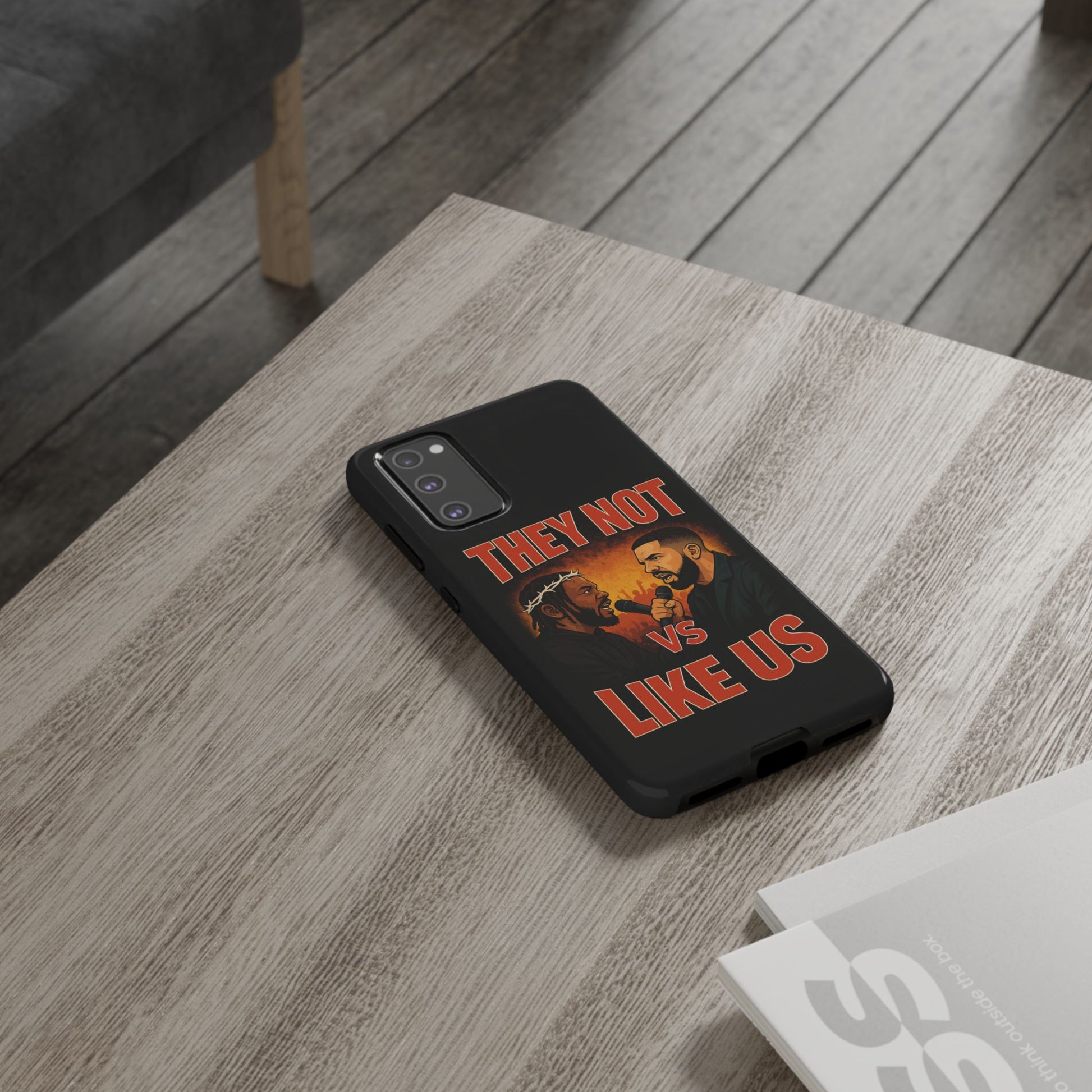 "Tough phone case, durable iPhone cover with funny design, perfect gift for Drake fans.