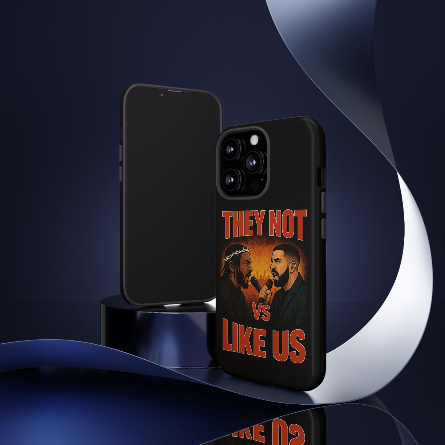 "Tough phone case, durable iPhone cover with funny design, perfect gift for Drake fans.