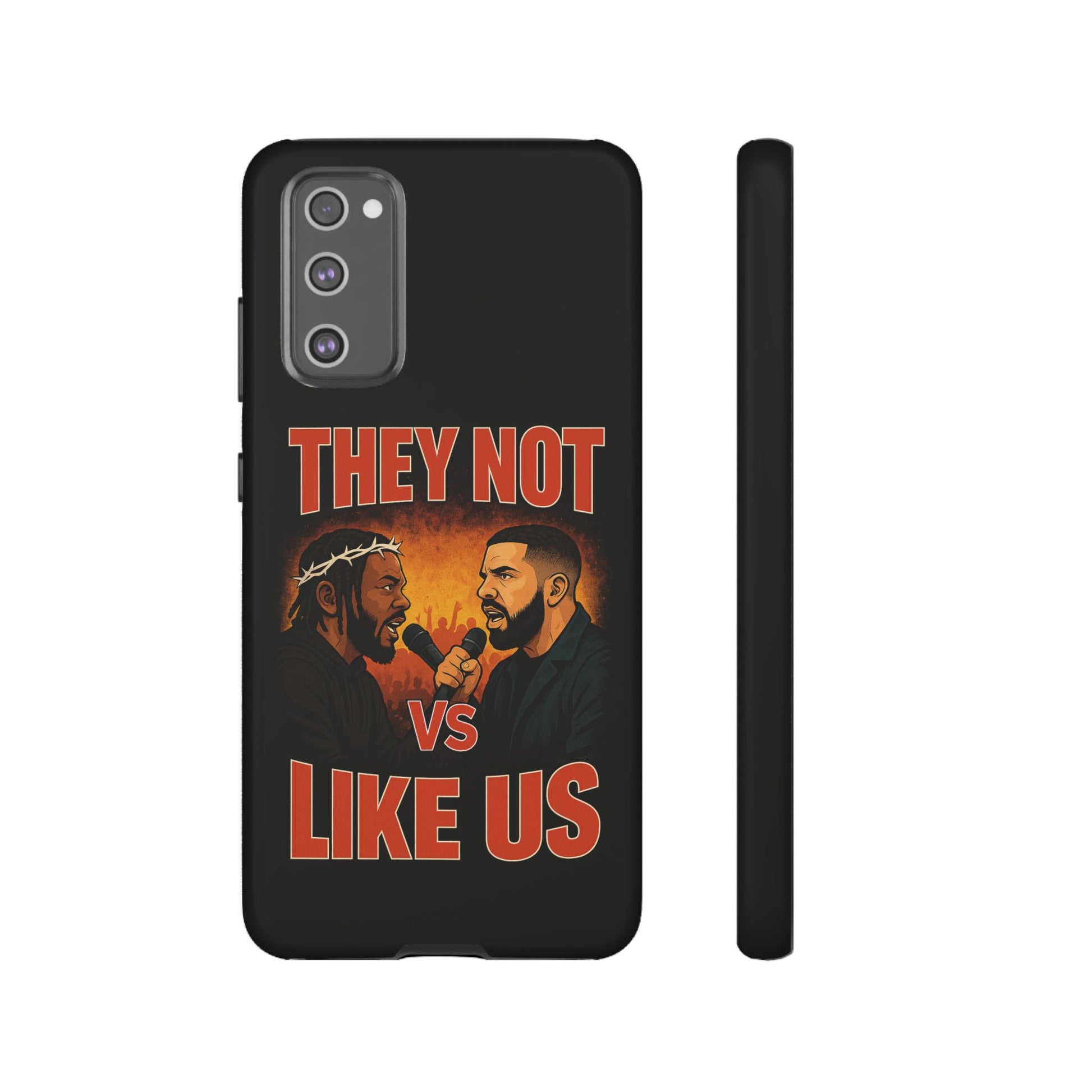 "Tough phone case, durable iPhone cover with funny design, perfect gift for Drake fans.