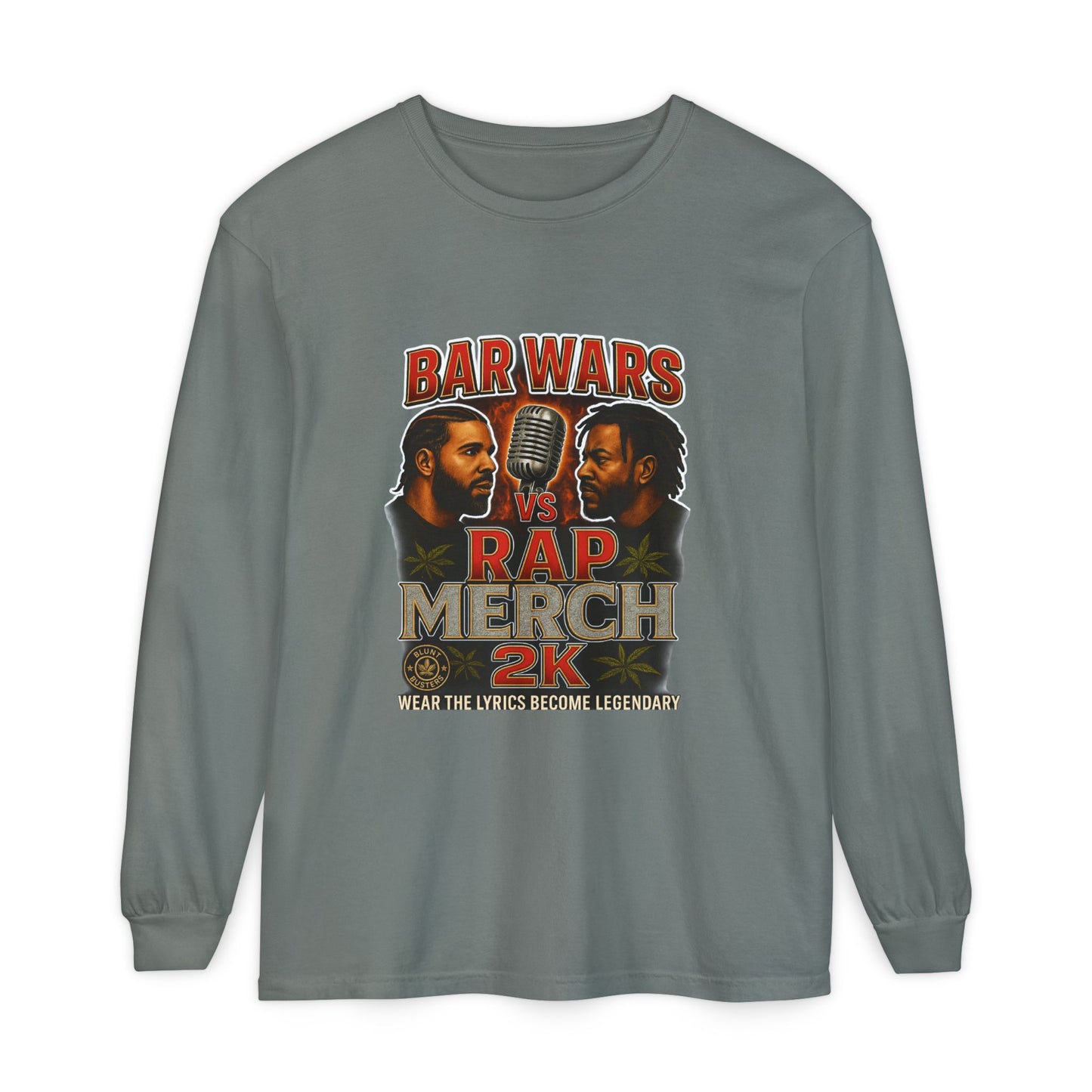 Bar Wars Long Sleeve T-Shirt for Casual Wear, Hipster Gift, Streetwear Style, Unisex Fashion, Graphic Tees, Blunt Busters Design