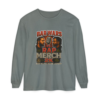 Bar Wars Long Sleeve T-Shirt for Casual Wear, Hipster Gift, Streetwear Style, Unisex Fashion, Graphic Tees, Blunt Busters Design