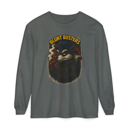 Retro Cartoon Long Sleeve T-Shirt for Casual Wear, Hipster Gift, Streetwear Style, Unisex Fashion, Graphic Tees, Blunt Busters Design