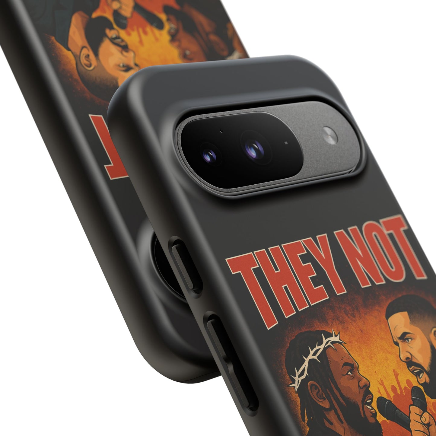 "Tough phone case, durable iPhone cover with funny design, perfect gift for Drake fans.