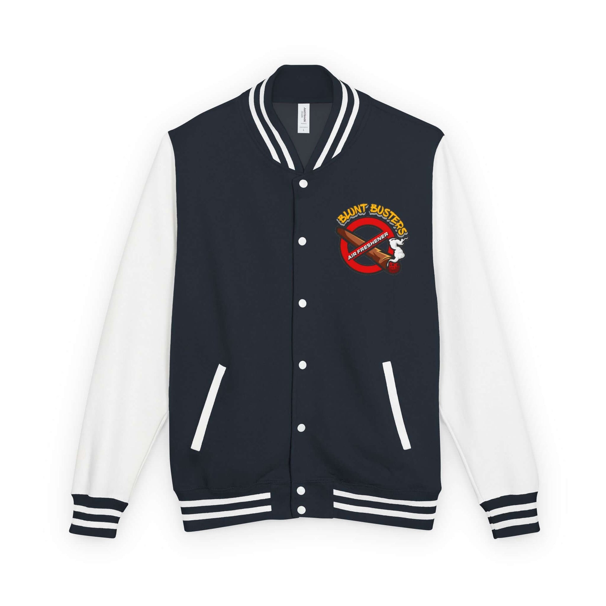 Trendy heavyweight varsity jacket for everyday streetwear Casual varsity jacket featuring unique air freshener design