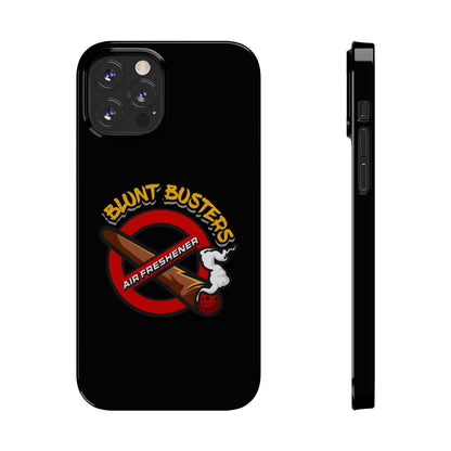 "Slim phone case with Blunt Busters design, trendy protective accessory and fun gift.