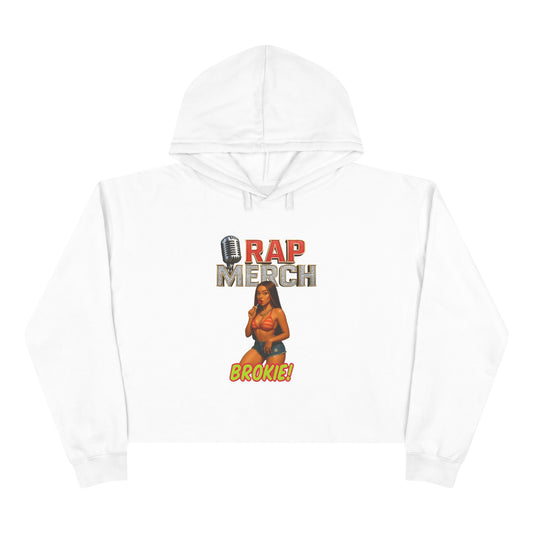Rap Merchant Crop Hoodie, Trendy Streetwear Sweatshirt, Gift for Music Lovers, Stylish Rapper Hoodie, Casual Fashion Top