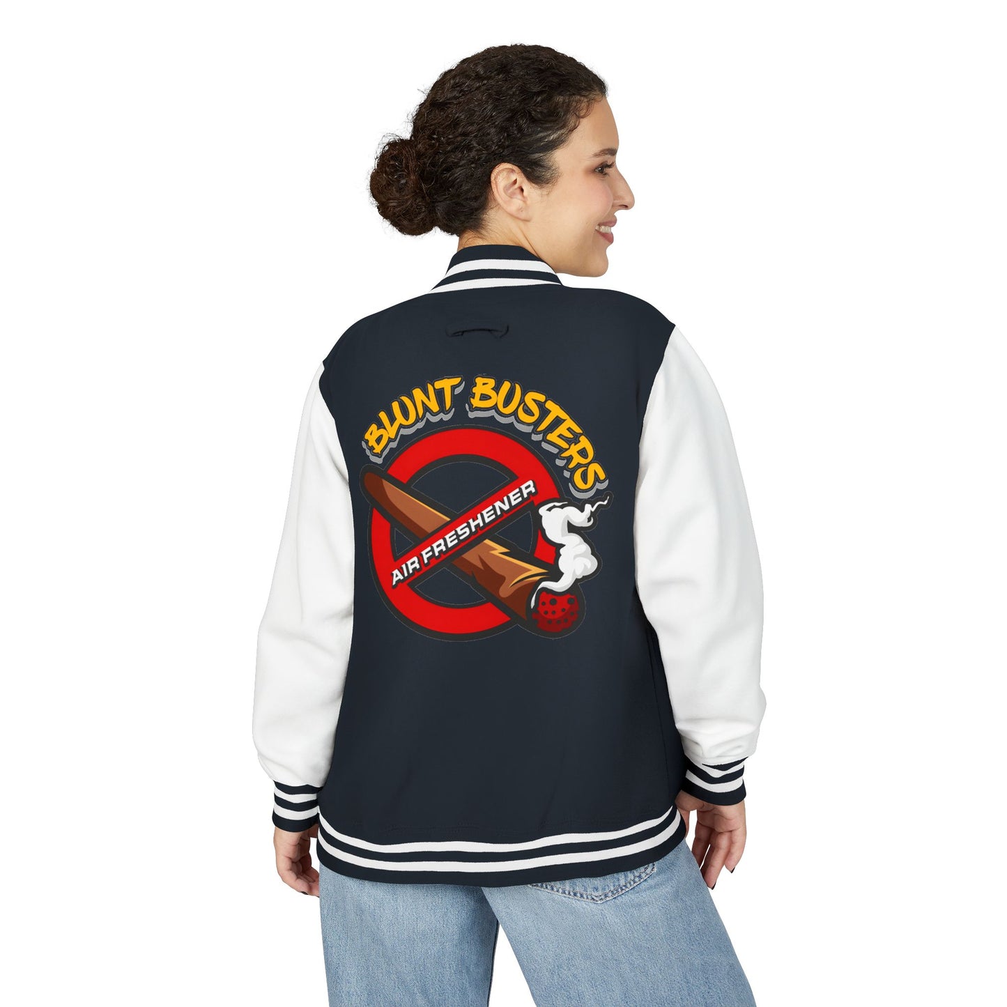 Fun Unisex Heavyweight Letterman Jacket - Retro College Style, Perfect for Casual Outings, Gifts for Him or Her, Air Freshener Design, [...]