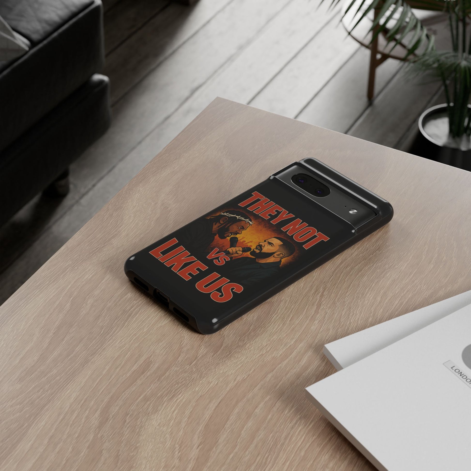 "Tough phone case, durable iPhone cover with funny design, perfect gift for Drake fans.