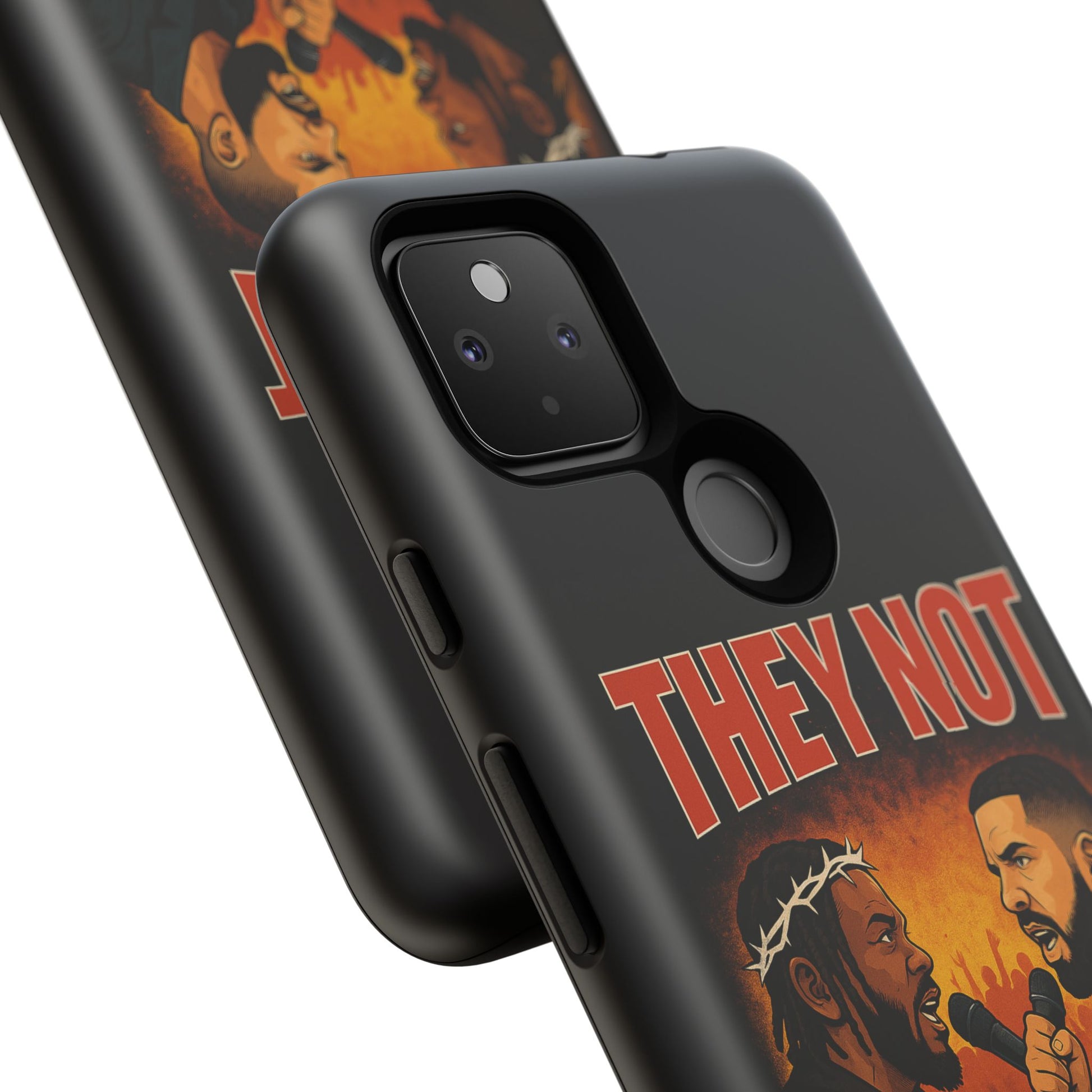 "Tough phone case, durable iPhone cover with funny design, perfect gift for Drake fans.