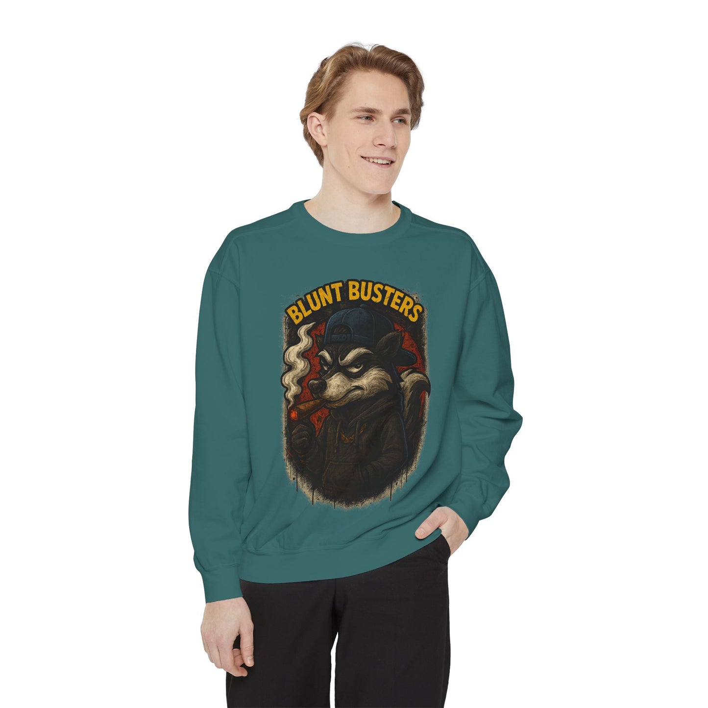 Blunt Busters Unisex Garment-Dyed Sweatshirt - Cozy, Unique Graphic Sweatshirt for Casual Style, Perfect for Gifts, Streetwear, Fall [...]