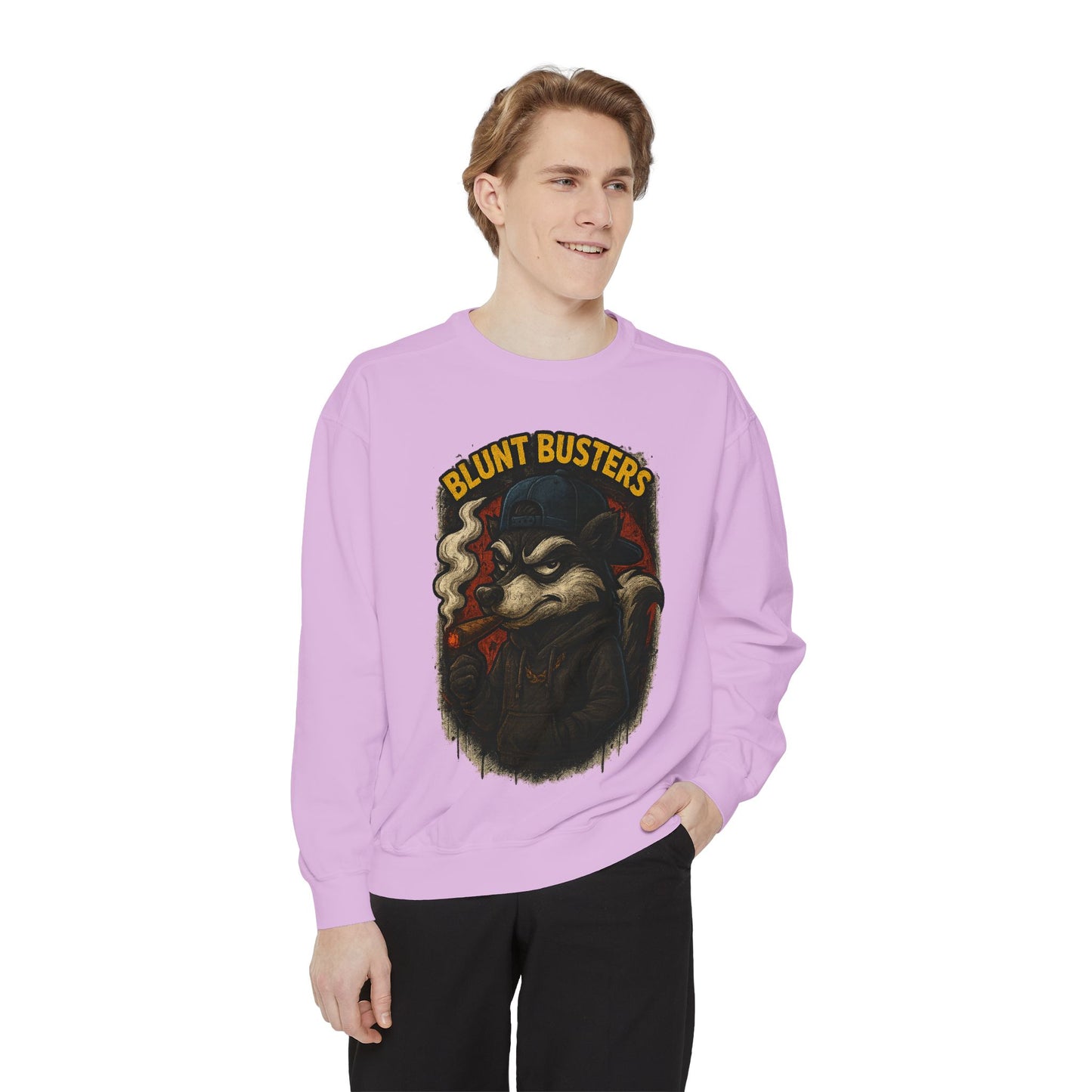 Blunt Busters Unisex Garment-Dyed Sweatshirt - Cozy, Unique Graphic Sweatshirt for Casual Style, Perfect for Gifts, Streetwear, Fall [...]