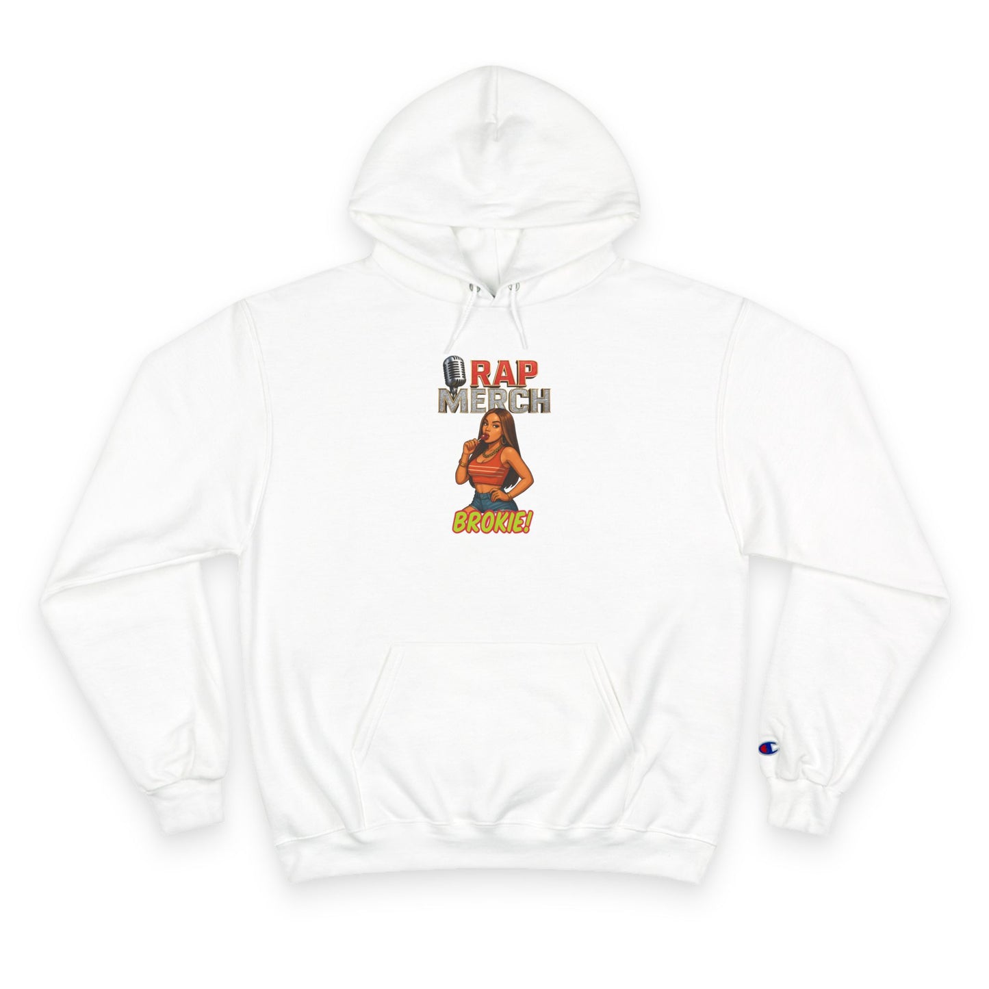 Rap Merch Champion Hoodie - Hip Hop Apparel, Cozy Streetwear, Music Lover Gift, Casual Style, Trendy Outfit