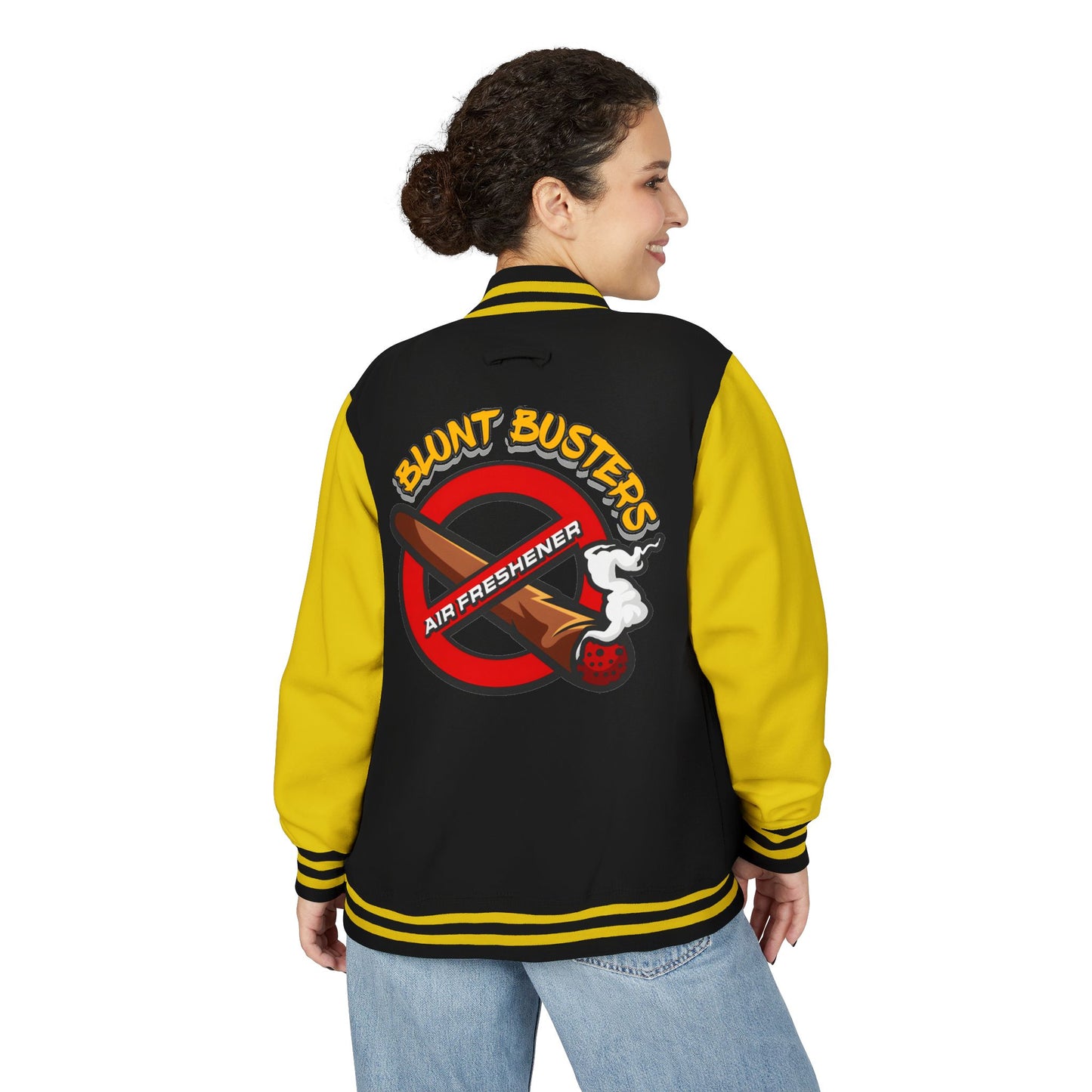 Fun Unisex Heavyweight Letterman Jacket - Retro College Style, Perfect for Casual Outings, Gifts for Him or Her, Air Freshener Design, [...]