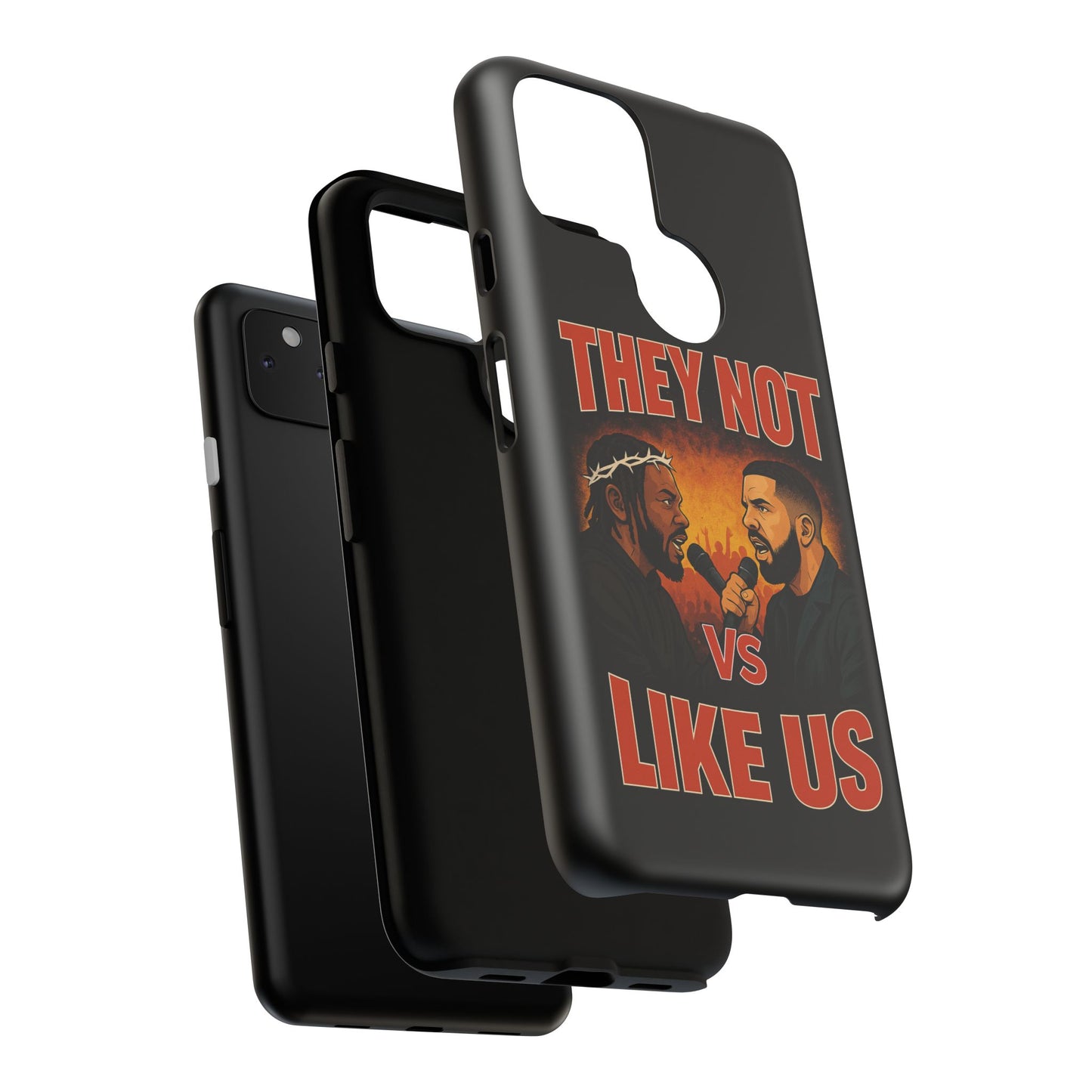 "Tough phone case, durable iPhone cover with funny design, perfect gift for Drake fans.