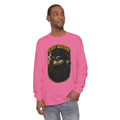 Retro Cartoon Long Sleeve T-Shirt for Casual Wear, Hipster Gift, Streetwear Style, Unisex Fashion, Graphic Tees, Blunt Busters Design