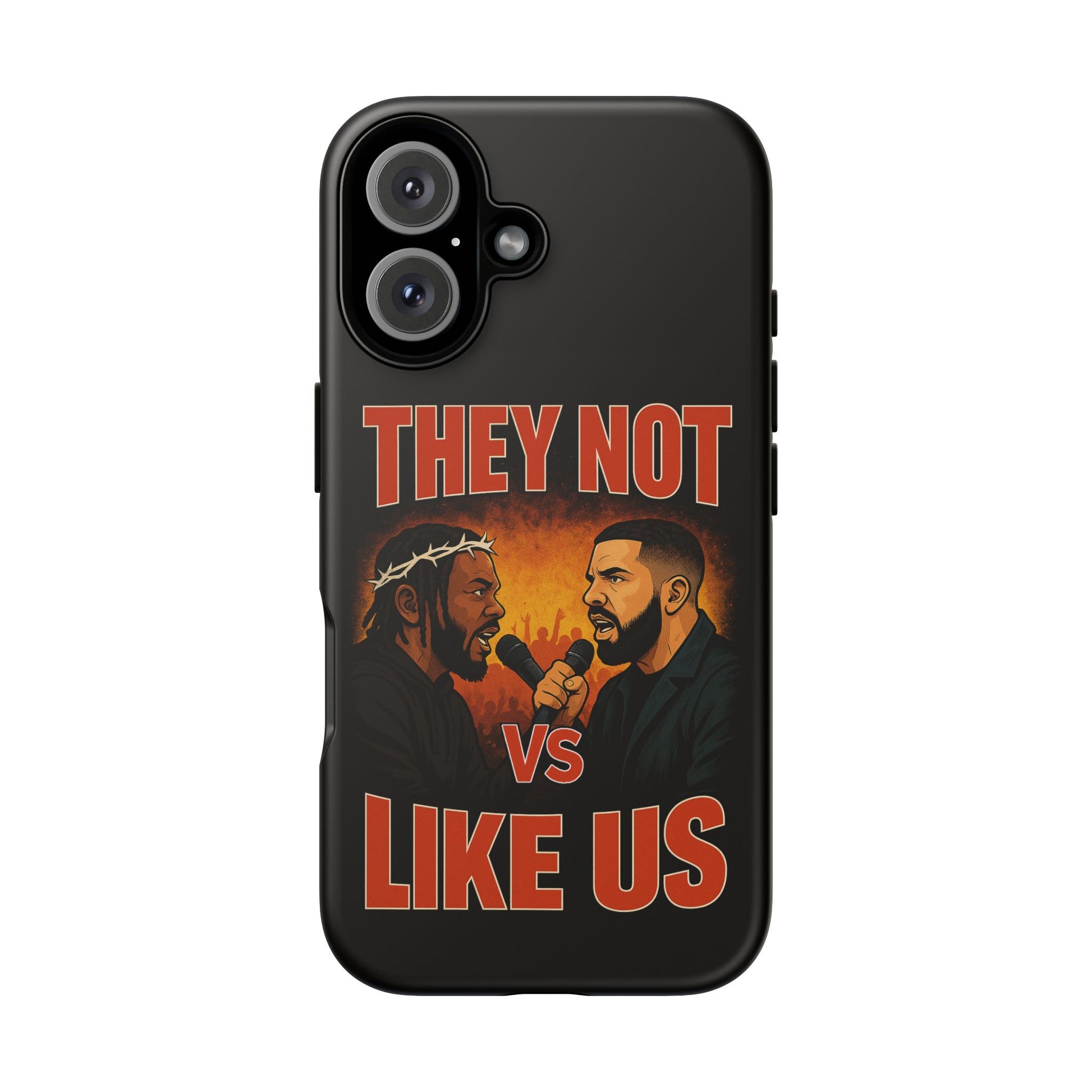 "Tough phone case, durable iPhone cover with funny design, perfect gift for Drake fans.