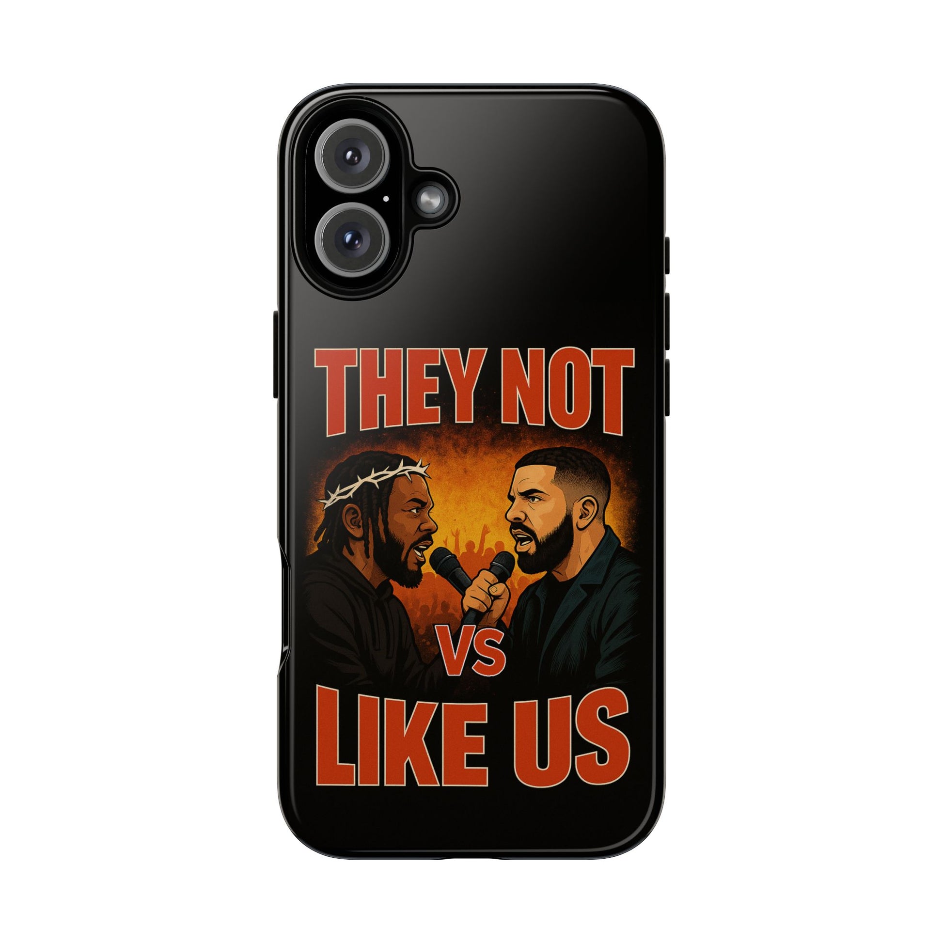 "Tough phone case, durable iPhone cover with funny design, perfect gift for Drake fans.