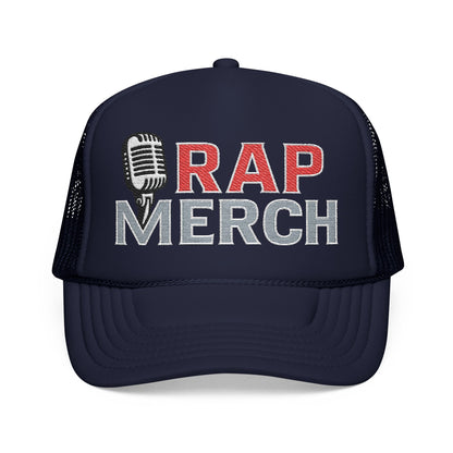 Embroidered Foam Trucker Hat | Retro Rap Merch Cap, Casual Outdoor Gear, Gift for Music Lovers, Streetwear Accessory