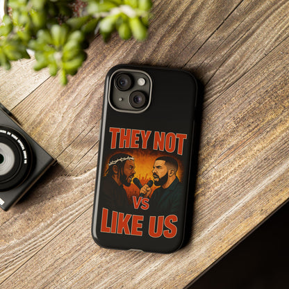 "Tough phone case, durable iPhone cover with funny design, perfect gift for Drake fans.