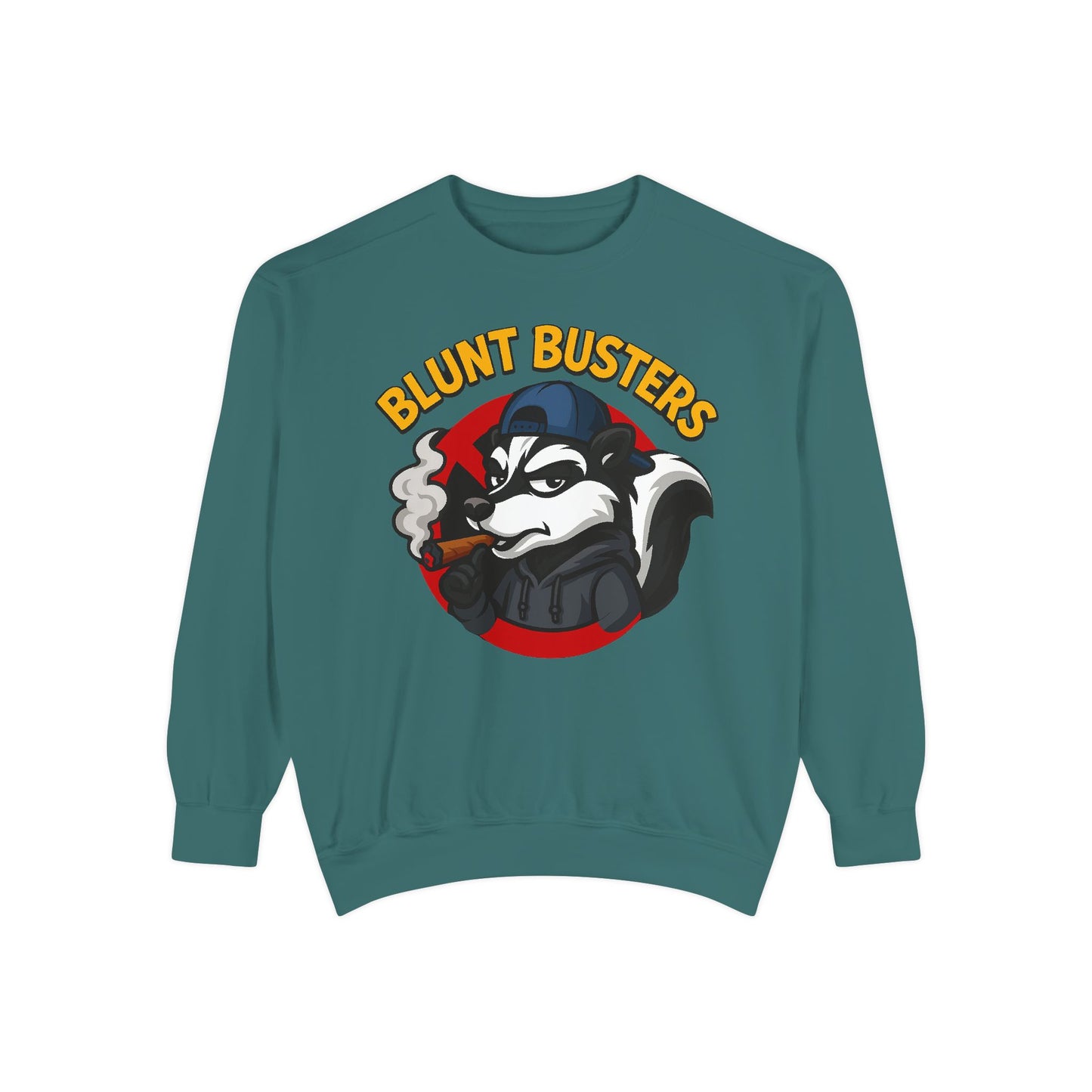 Blunt Busters Unisex Garment-Dyed Sweatshirt - Cozy, Unique Graphic Sweatshirt for Casual Style, Perfect for Gifts, Streetwear, Fall [...]