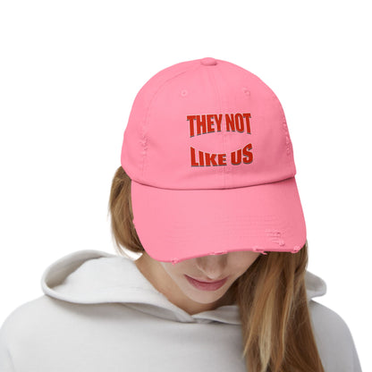 “Unisex Distressed Cap  Bold Statement Streetwear Hat