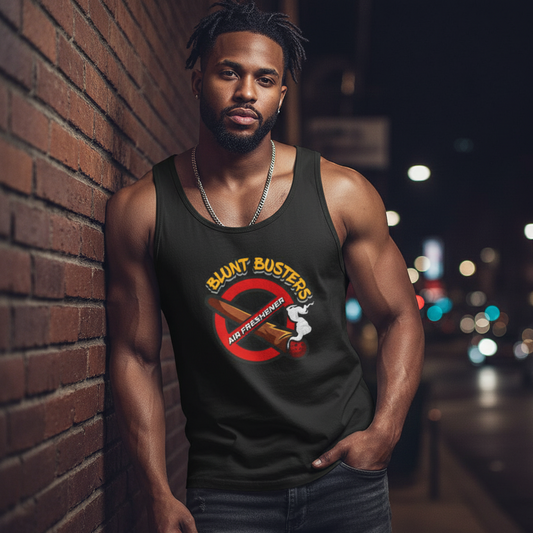 Blunt Busters Unisex Heavy Cotton Tank Top Fun Tee for Parties, Festivals, Summer Vibes, Casual Wear, Gift