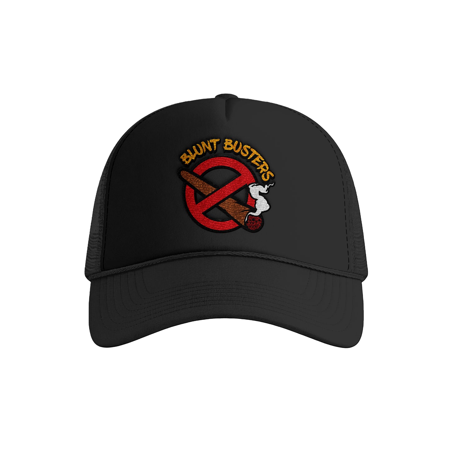 old Foam Trucker Hat with Blunt Busters Embroidery, Fun Accessories for Festivals, Outdoors, Gifts for Smokers, Casual Fashion, Adjustable Cap