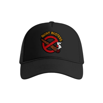 old Foam Trucker Hat with Blunt Busters Embroidery, Fun Accessories for Festivals, Outdoors, Gifts for Smokers, Casual Fashion, Adjustable Cap