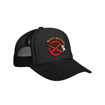 old Foam Trucker Hat with Blunt Busters Embroidery, Fun Accessories for Festivals, Outdoors, Gifts for Smokers, Casual Fashion, Adjustable Cap