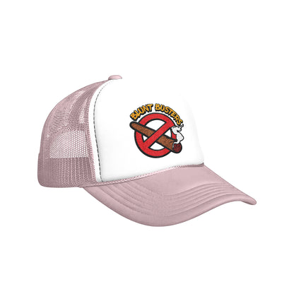 old Foam Trucker Hat with Blunt Busters Embroidery, Fun Accessories for Festivals, Outdoors, Gifts for Smokers, Casual Fashion, Adjustable Cap