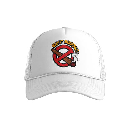 old Foam Trucker Hat with Blunt Busters Embroidery, Fun Accessories for Festivals, Outdoors, Gifts for Smokers, Casual Fashion, Adjustable Cap