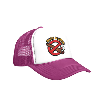 old Foam Trucker Hat with Blunt Busters Embroidery, Fun Accessories for Festivals, Outdoors, Gifts for Smokers, Casual Fashion, Adjustable Cap