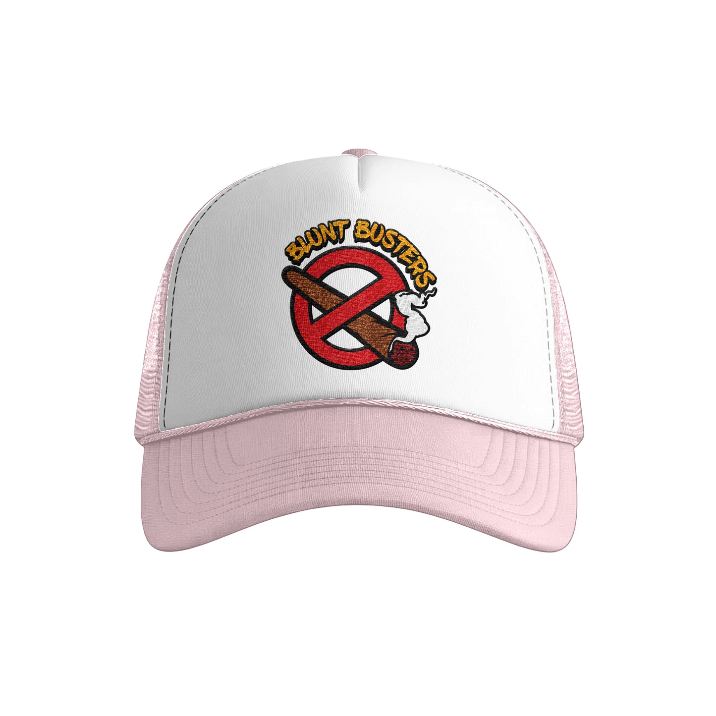 old Foam Trucker Hat with Blunt Busters Embroidery, Fun Accessories for Festivals, Outdoors, Gifts for Smokers, Casual Fashion, Adjustable Cap