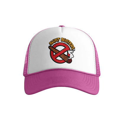 old Foam Trucker Hat with Blunt Busters Embroidery, Fun Accessories for Festivals, Outdoors, Gifts for Smokers, Casual Fashion, Adjustable Cap
