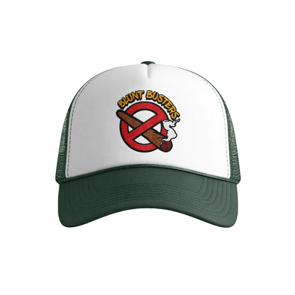 old Foam Trucker Hat with Blunt Busters Embroidery, Fun Accessories for Festivals, Outdoors, Gifts for Smokers, Casual Fashion, Adjustable Cap