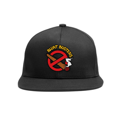 Flat Bill Cap — "Blunt Busters" Embroidered Snapback