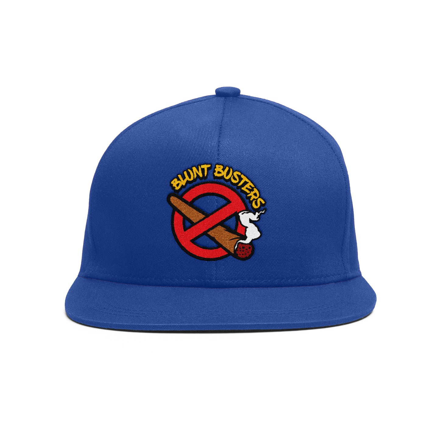 Flat Bill Cap — "Blunt Busters" Embroidered Snapback
