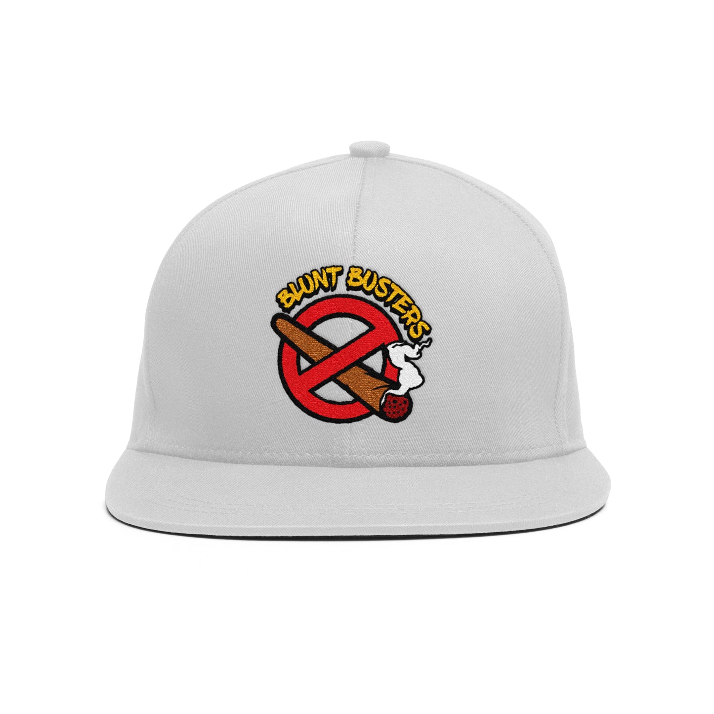 Flat Bill Cap — "Blunt Busters" Embroidered Snapback