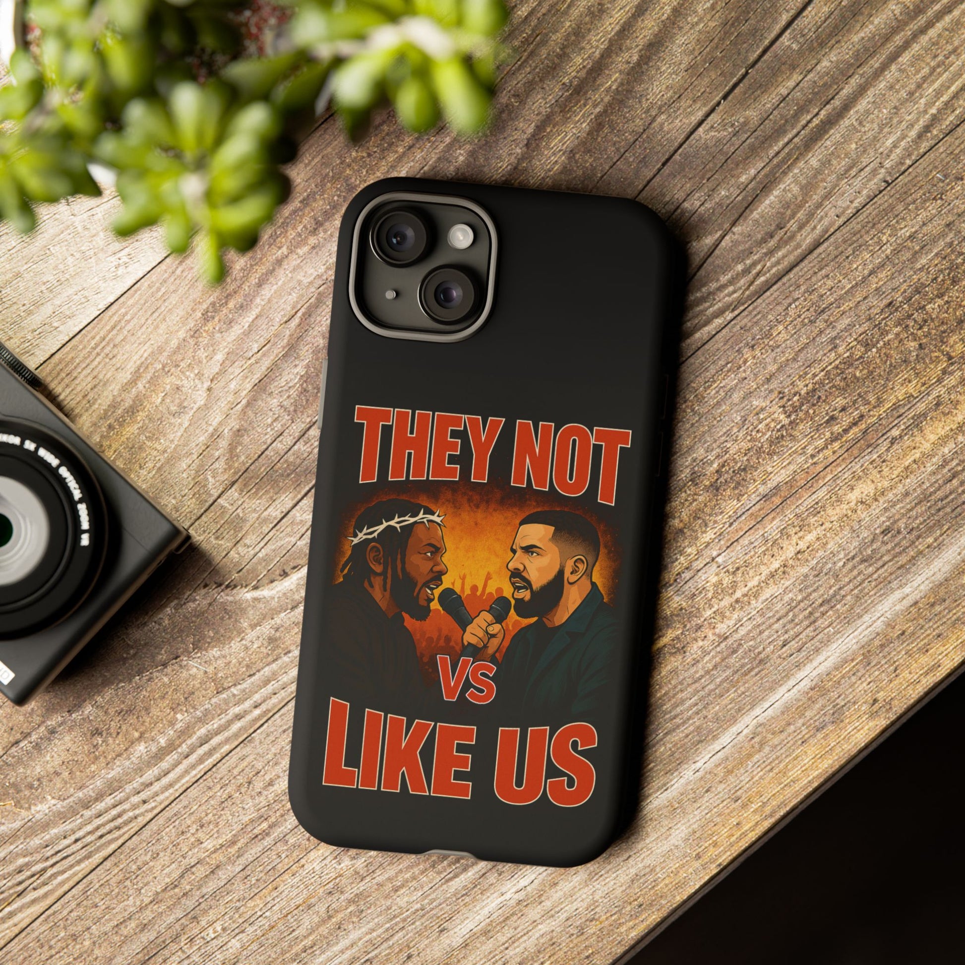 "Tough phone case, durable iPhone cover with funny design, perfect gift for Drake fans.